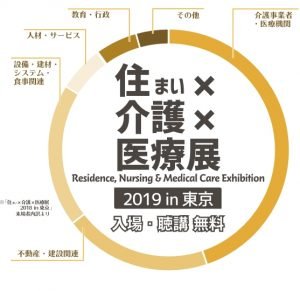 2019/7/23～7/24「住まい×介護×医療展2019in東京」に出展決定！（東京ビッグサイト青海展示棟A）